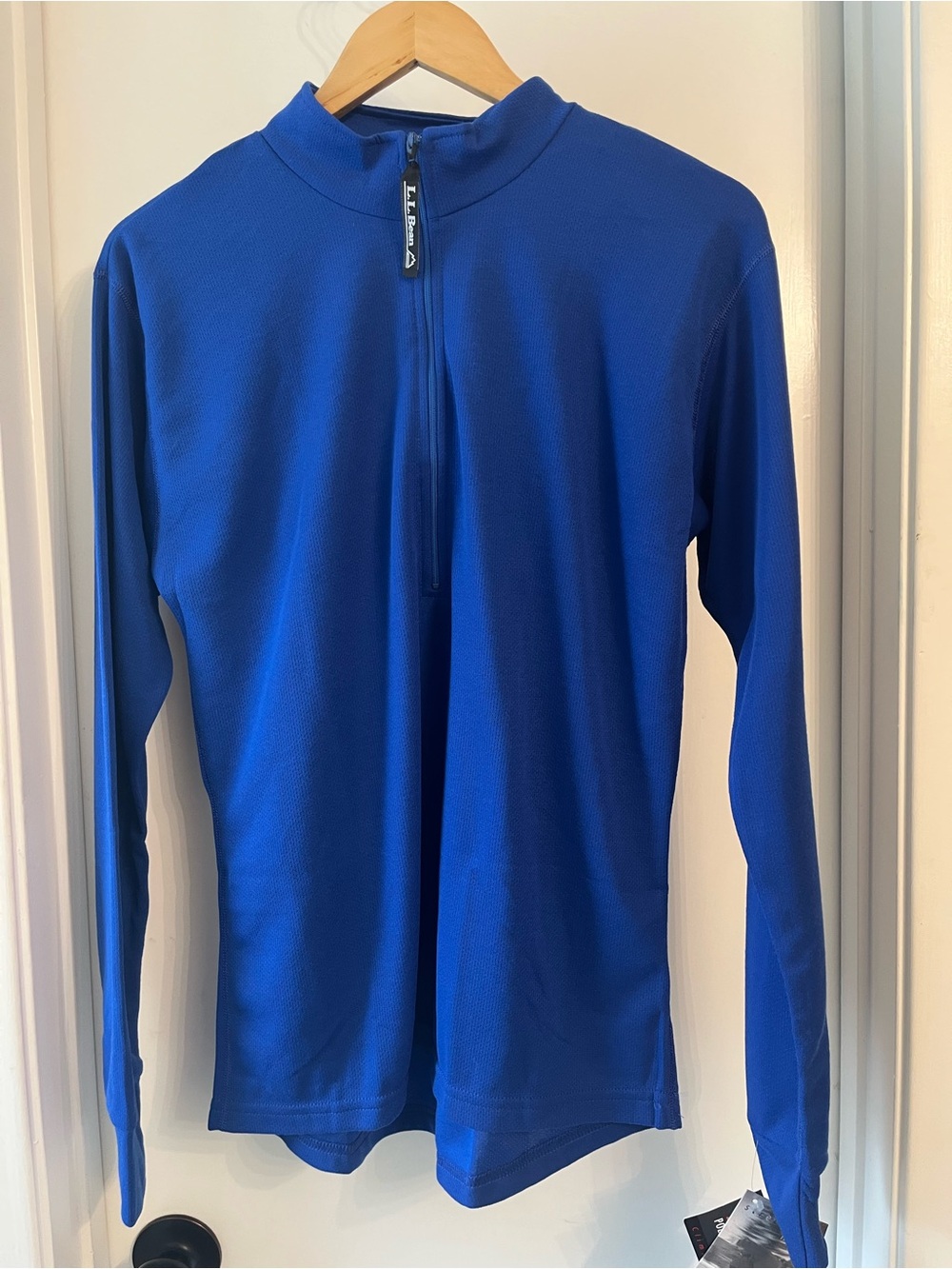 L.L. Bean Men's Royal Blue Quarter-Zip Performance Pullover